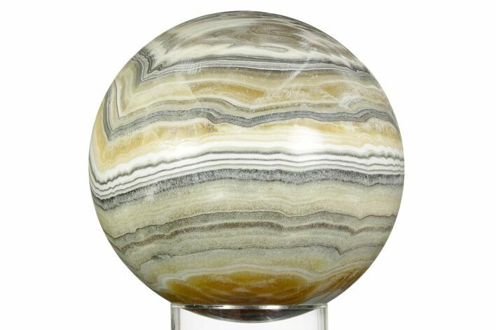 Large, Polished Zebra Calcite Sphere - Mexico #362093